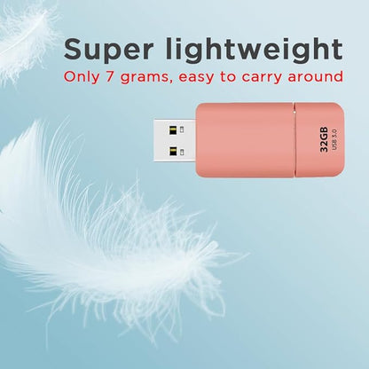 GIGASTONE 32GB Flash Drive (4 Pack) Z60NB USB 3.2 Gen 1, Ultra Fast, Retractable Capless Slider Design, Data Storage, Backup for PC/Mac/TV/Car Audio, USB 2.0/3.0/3.1 Compatible (Random Color)