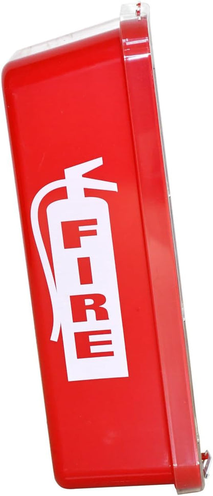 Victory Fire Extinguisher Cabinet Box Plastic Red Cabinet with Cover for 5lb 10lb Extinguisher (for 10LB Fire Extinguisher)