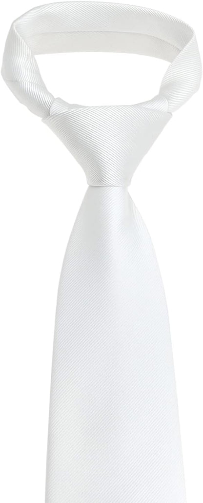 DecTwig Men's Ties Solid Color Formal Neckties 3.15" (8CM) Black Ties For Men