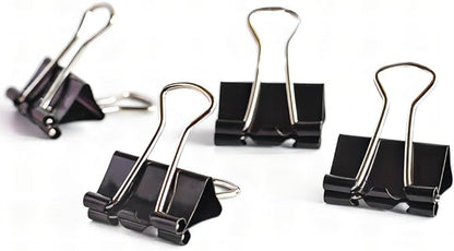 Coideal Mini Binder Clips Black, 60 Pcs 15mm Extra Small Paper Clips, 0.6 Inch Micro Metal Binder Bull Clips for Office School