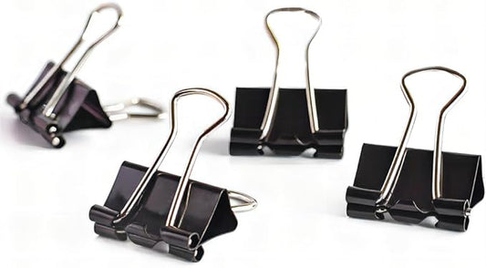 Coideal Mini Binder Clips Black, 60 Pcs 15mm Extra Small Paper Clips, 0.6 Inch Micro Metal Binder Bull Clips for Office School