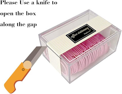 Pink Jumbo Paper Clips, 50pcs 2inch Big PaperClips Durable and Rustproof Coated Large Paper Clips Office Supply Accessories