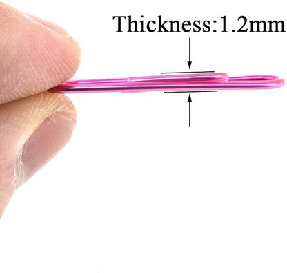 HAHIYO Paper Clips 1.3" (33mm) Length Pink Paperclips Vinyl Coated Prevent Scratching Tearing The Pages Sturdy for Bookmark Organize Home Office School 120 Pack