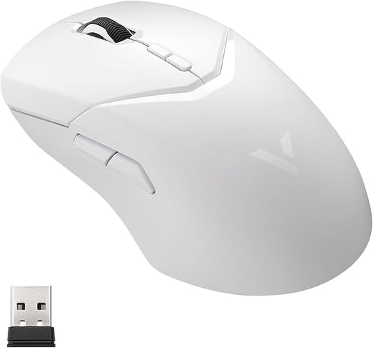 Rapoo VT9Pro Wireless Gaming Mouse - Esports Grade Performance Gaming Mice, PAW 3398 Sensor, 26000 DPI, 1ms Response Time, 68g Lightweight, 10 Programmable Buttons, Long Battery Life, White