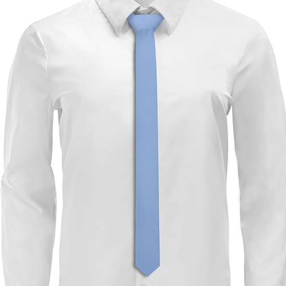 Skinny Ties Black Ties For Men and Women Solid Pure Color 1.58" (4CM) Plain Formal Slim Neckties