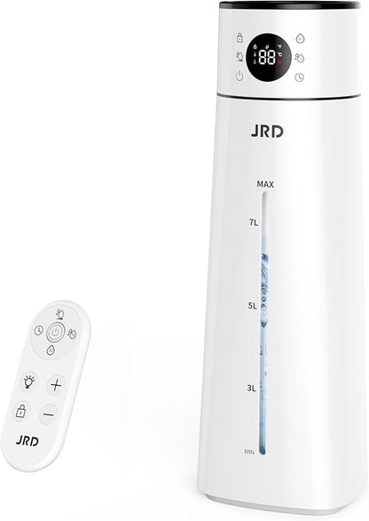 JRD Humidifier Large Room 8L/ 2.1Gal, Ultrasonic Cool Mist for Bedroom, Quiet Humidifier with Remote Control, 10 Mist Modes, 24H Timer, AI Mode for Baby Home Office Adults Plants