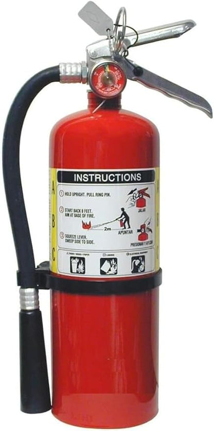 5lb ABC Dry Chemical Fire Extinguisher with Heavy Duty Vehicle Bracket