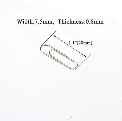 HAHIYO Paper Clips Sturdy 1.1”（28mm） Length 470 Pack Paperclips Heavy Duty Tight Grip Rust Proof Reusable Metal Bright Silver for Home Office School