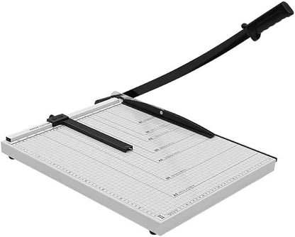 Guillotine Paper Cutter 18 Inch - Professional Large Paper Heavy Duty Trimmer, Steel Base 12-Sheet Capacity for Cardstock & Photos, Safety Lock & Self-Sharpening Blade for Office, School, Craft Studio