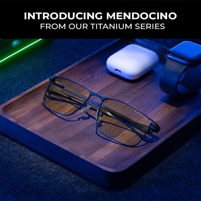GUNNAR - Computer Blue Light Blocking Glasses Mendocino Blue Light Glasses, Midnight Blue, Adult US