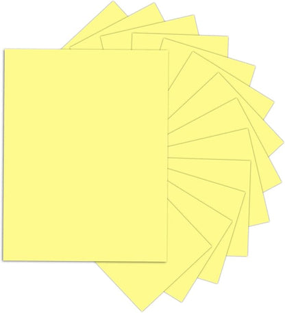 24 Sheets Yellow Cardstock 8.5 x 11 Thick Paper, Goefun 80lb Card Stock Printer Paper for Invitations, Menus, Wedding, DIY Cards