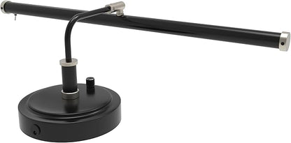 Cocoweb 19" Black with Brass Accents LED Directional Piano Desk Lamp - PLED101D (Satin Nickel)