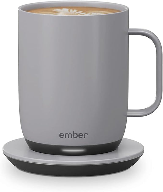 Ember Temperature Control Smart Mug 2, 14 Oz, App-Controlled Heated Coffee Mug with 80 Min Battery Life and Improved Design, GrayModel