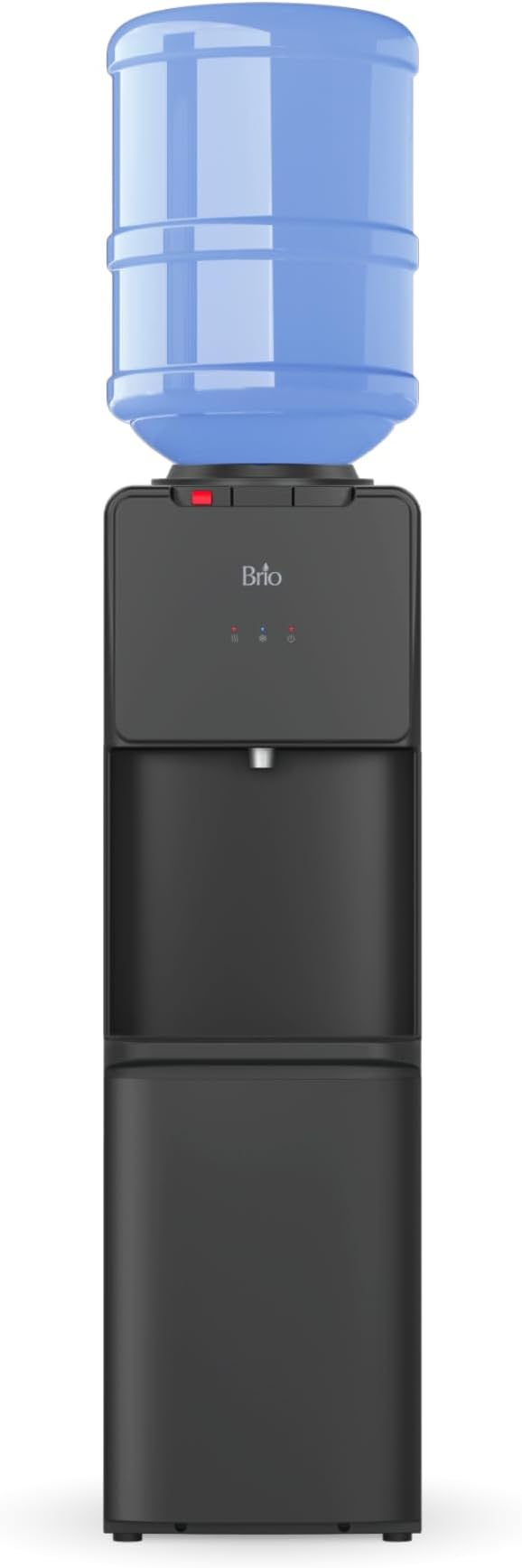 Brio CLTL130 130 Series Top-Load Water Cooler Dispenser for 3- and 5-Gallon Bottles, Hot & Cold, Spill-Free Loading, Child Safety Lock, Energy Star 3.0, Black