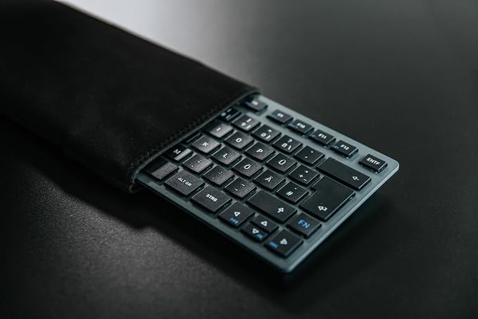 Cherry KW 7100 Mini Multi Device Compact Wireless Keyboard with Bluetooth. (Blue Slate)
