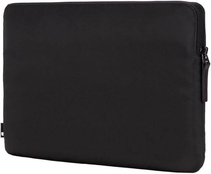 Incase Compact Laptop Sleeve with Flight Nylon - 16 Inch MacBook Pro and Laptop Case – Slim Computer Sleeve with Faux Fur Lining, Front Accessory Pocket with Zipper - Black