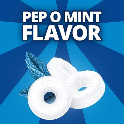 Pep O Mint Hard Candy - 4 Pounds of Bulk Candy Holiday Candy Peppermint LifeSar Mints - Individually Wrapped Mint Candy, Perfect for the Holiday Season, Delicious Hard Candy Peppermint Flavor -