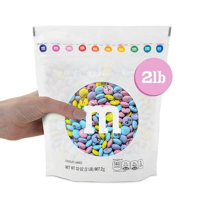 M&M’S WORLD Easter Chocolate Candies - 2lb Resealable Pack of Milk Chocolate Candy Bulk, Great for Easter Candy, Egg Hunts and More