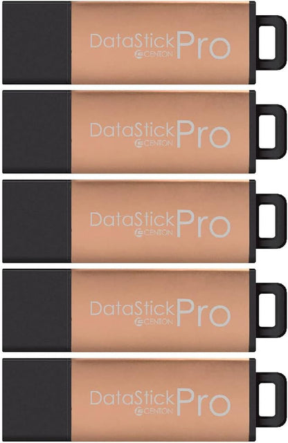 Centon DataStick Pro USB 3.0 Flash Drive 8GB x 5, Rose Gold Metallic (S1B-U3P30-8G-5)