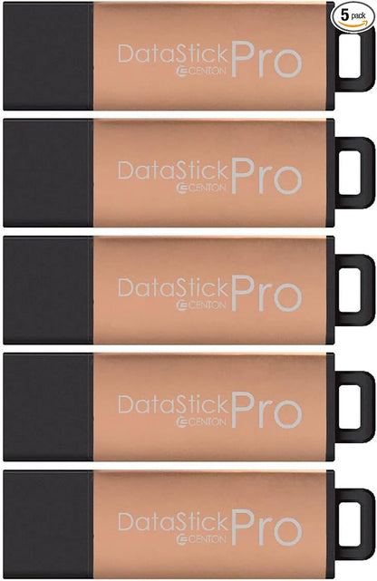 Centon DataStick Pro USB 3.0 Flash Drive 32GB x 5, Rose Gold Metallic (S1B-U3P30-32G-5)