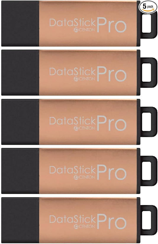 Centon DataStick Pro USB 3.0 Flash Drive 32GB x 5, Rose Gold Metallic (S1B-U3P30-32G-5)