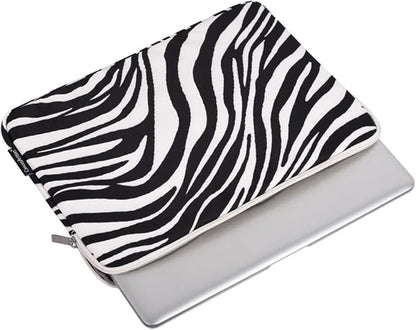 Laptop Sleeve 14 Inch,Waterproof Protective Notebook Case Briefcase Carrying Bag Compatible with MacBook,Acer,Asus, Dell,Lenovo,Microsoft,HP Laptop Cover (Zebra, 14 inch)
