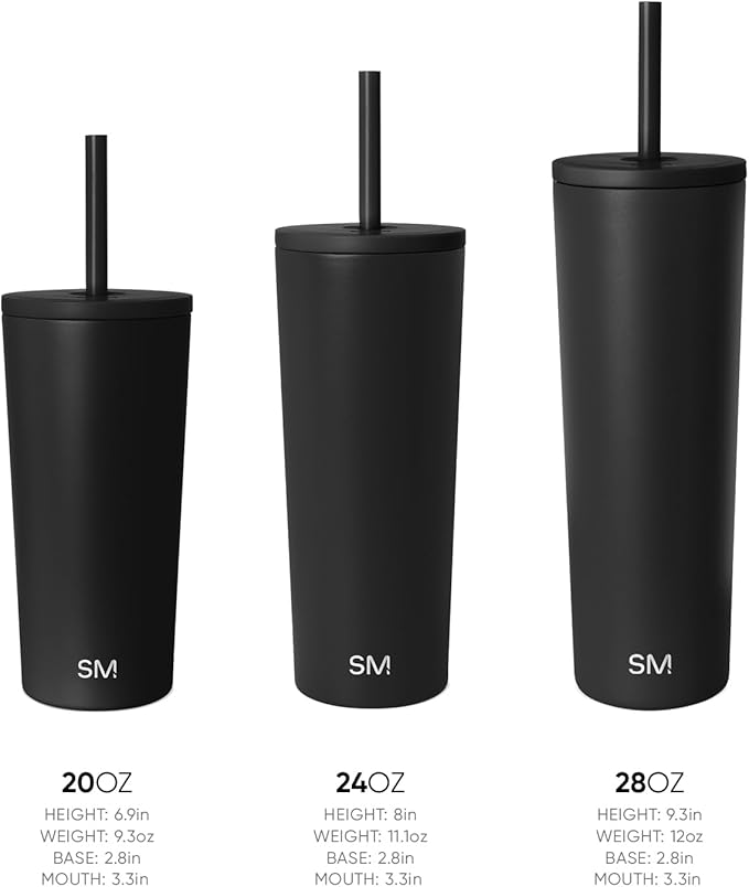 Simple Modern Classic Tumbler with Lid and Straw | Insulated Iced Coffee Cup Reusable Stainless Steel Water Bottle Travel Mug | Gifts for Women Men Her Him | 28oz | Ocean Tide