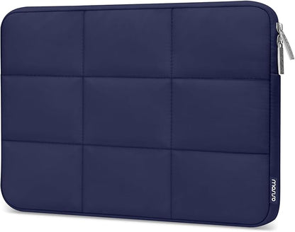 MOSISO 13-14 inch Laptop Case, 13.3 inch Puffy Laptop Sleeve Compatible with MacBook Air 13 13.3 13.6/Pro 13/14, HP, Dell, ASUS, Lenovo, Rectangle Quilted Puffer Computer Bag for Women, Navy Blue