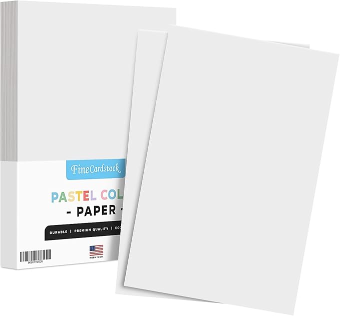 White Pastel Colored Paper - Perfect for Documents, Invitations, Posters, Flyers, Menus, Arts and Crafts | 11" x 17" | Regular 20lb Bond (75gsm) Paper - Smooth Finish | Bulk Pack of 100 Sheets