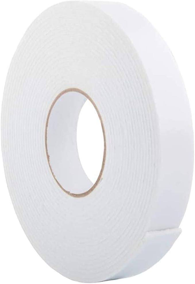 ToLanbbt Double Sided Foam Tape 1.18In x 33FT, Mounting Tape Heavy Duty, Strong Adhesive Weatherproof Seal Strips for DIY Craft Picture Poster, Car & Gap Filling Mountings, Home Office Decor (White)