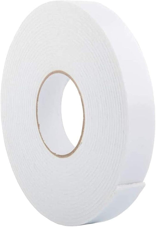 ToLanbbt Double Sided Foam Tape 1.18In x 33FT, Mounting Tape Heavy Duty, Strong Adhesive Weatherproof Seal Strips for DIY Craft Picture Poster, Car & Gap Filling Mountings, Home Office Decor (White)