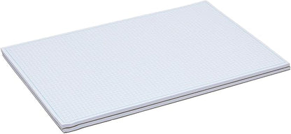 Bright Creations 2 Pack Engineering Graph Paper Pads, 11x17 Quadrille Grid Paper for Drafting, Engineering, Blueprint Drawing, Architect Designers (4 Squares Per Inch, 50 Sheets Each Pad)