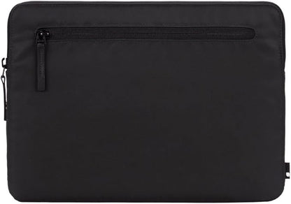 Incase Compact Laptop Sleeve with Flight Nylon - 16 Inch MacBook Pro and Laptop Case – Slim Computer Sleeve with Faux Fur Lining, Front Accessory Pocket with Zipper - Black