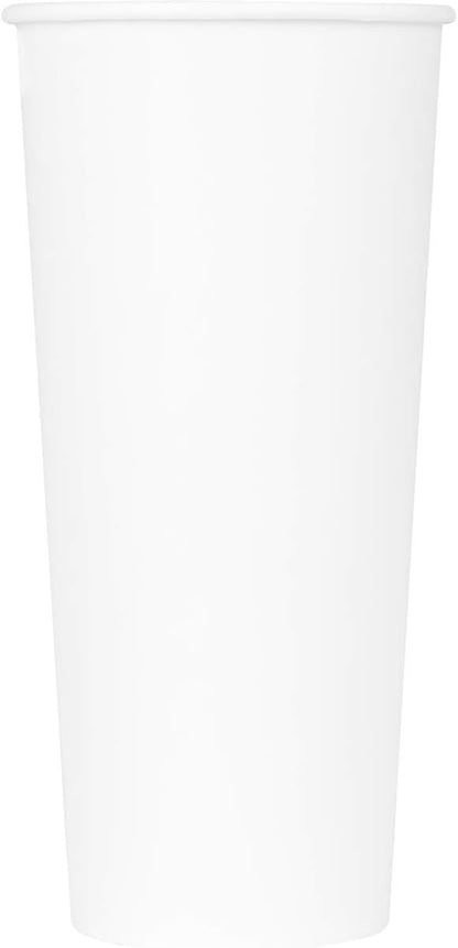 Karat 24 oz Paper Hot Coffee Cups [500 ct] White Disposable Cup for Hot/ Cold Drinks and Beverages, 90mm (C-K524W)
