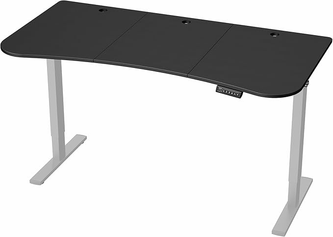 VIVO Electric 63 x 32 in Standing Desk, Memory Height Adjustment, 1B Series, Black Top Gray Frame, DESK-KIT-1G1B