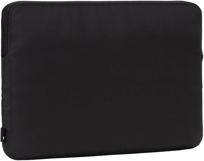 Incase Compact Laptop Sleeve with Flight Nylon - 16 Inch MacBook Pro and Laptop Case – Slim Computer Sleeve with Faux Fur Lining, Front Accessory Pocket with Zipper - Black