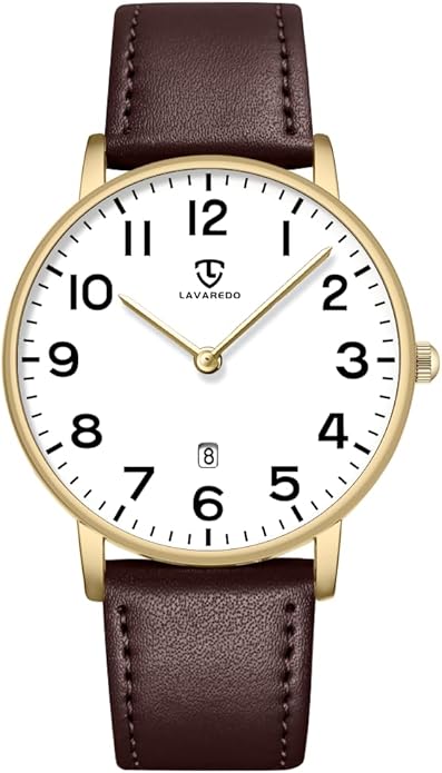 BEN NEVIS Watch, Mens Watch, Minimalist Fashion Simple Wrist Watch Analog Date with Leather Strap