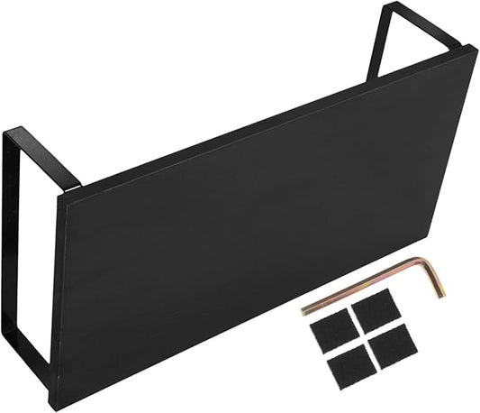 Mikinona Practical Monitor Riser Stand Black Sturdy Computer Stand for Desk Laptop Table Printer Office Use