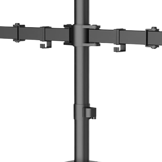 Monitor Stand, Fully Adjustable Ergonomic Rack, Computer Screen Desk Mount, Height Adjustable Space Saving Riser for Video Watching Coding Office Home Gamers E Programmers Work Setup
