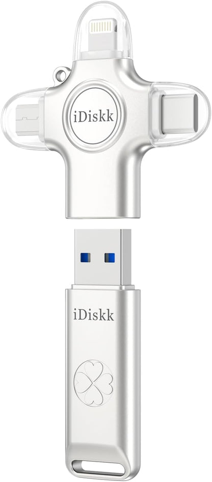 iDiskk 256GB Photo Stick – Photo & Video auto-Backup for iPhone, Android, Mac & PC – iPhone Storage Memory Stick for Transfer Files/Videos/Photos