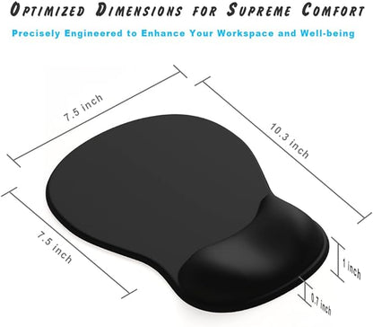 ErgoComfort Gel Wrist Rest Mouse Pad-Ergonomic Office Mousepad with Wrist Support-Non-Slip, Design Desk Accessories Mat for Home&Game Decor (05Midnight Wave)