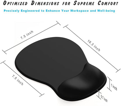 ErgoComfort Gel Wrist Rest Mouse Pad-Ergonomic Office Mousepad with Wrist Support-Non-Slip, Design Desk Accessories Mat for Home&Game Decor (08Marble Vein)