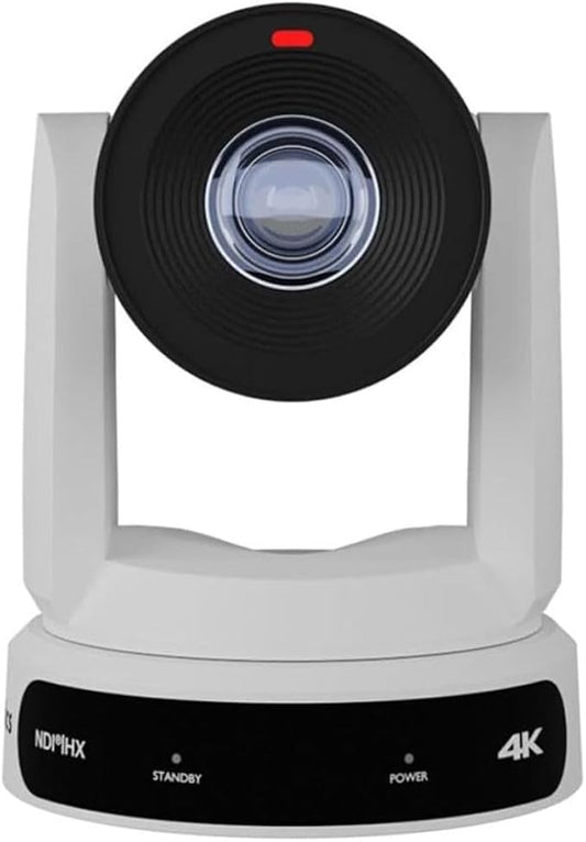 PTZOptics Move 4K 30x Auto-Tracking PTZ Camera with Built-in Tally Light, 3D Noise Reduction, and Advanced White Balance Modes (White)