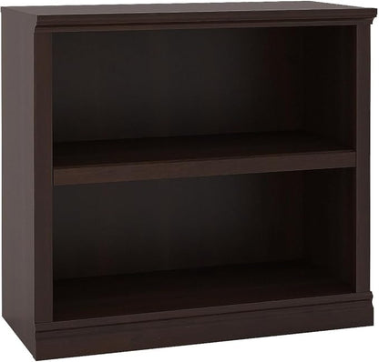 Bookcase, Open Storage Book Cases/Shelves, Floor Standing Indoor Furniture 2 Shelf Book case for Farmhouse Library Office Bedroom Kids, Dark Cherry - 2 Tier