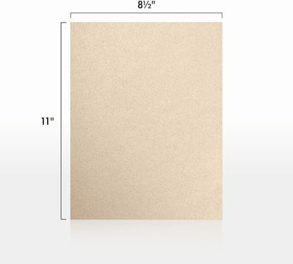 LUXPaper 8.5" x 11" Paper | Letter Size | Taupe Metallic | 80lb. Text | 50 Qty