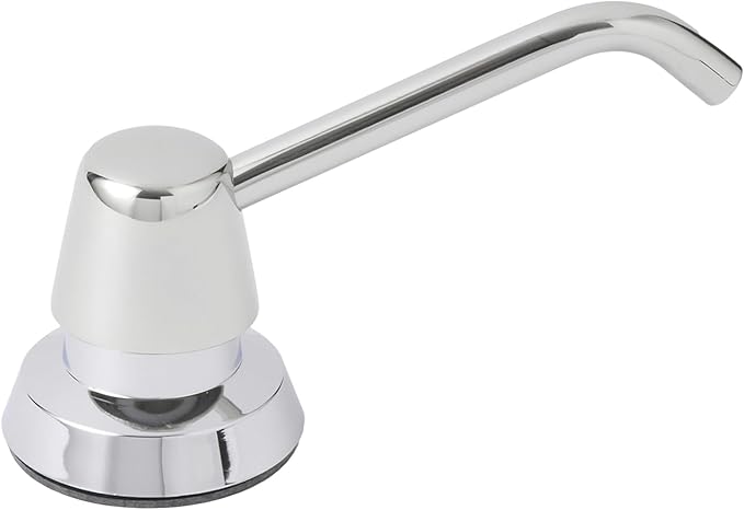Bobrick B-822 Manual Top Fill Liquid Soap Dispenser 34 fl oz. (1L) Liquid Soap Capacity, 4- Inch Free-Turning Spout for Public Restroom Countertops, Chrome Finish