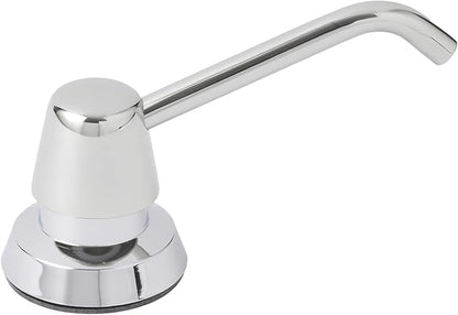 Bobrick B-822 Manual Top Fill Liquid Soap Dispenser 34 fl oz. (1L) Liquid Soap Capacity, 4- Inch Free-Turning Spout for Public Restroom Countertops, Chrome Finish