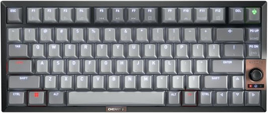 Cherry KW 300 MX Black Mechanical Keyboard | Compact hot-swappable | Sound-Proofed housing | Multi Connection | MX2A Brown Switches