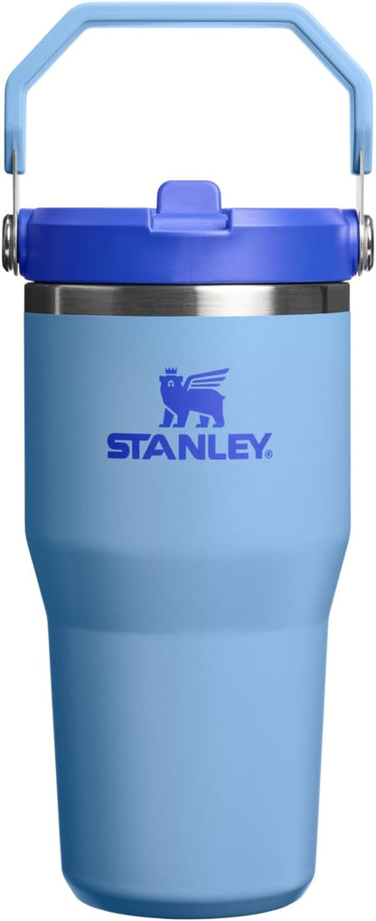 STANLEY IceFlow 2.0 Flip Straw Tumbler with Handle 20 oz | Twist On Lid and Flip Up Straw | Leakproof Water Bottle | Insulated Stainless Steel | BPA-Free | Blue Sky