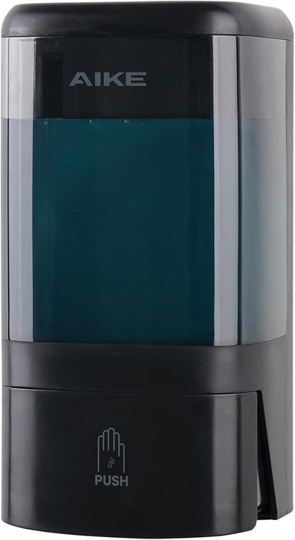 AIKE Wall Mount Liquid Soap Dispenser for Commercial Bathrooms,Offices,Restaurants 40 oz Large Capacity AK1007,Black